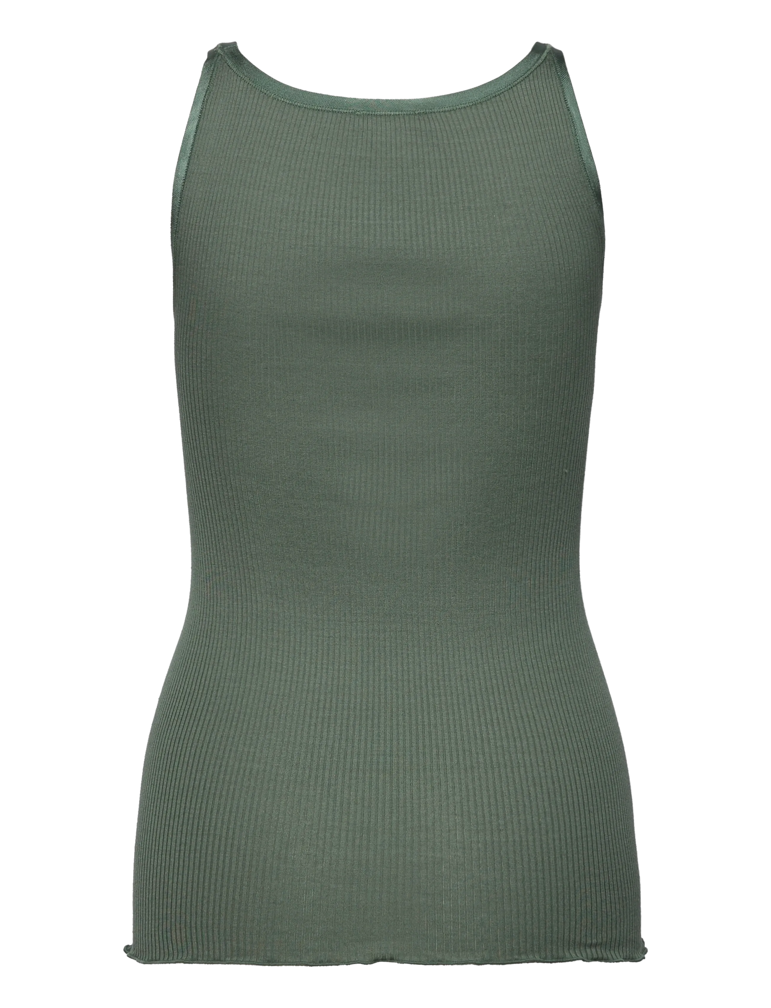 Rosemunde - RWBelle Silk U-neck Strap Elastic Top - linnen - laurel wreath - 1