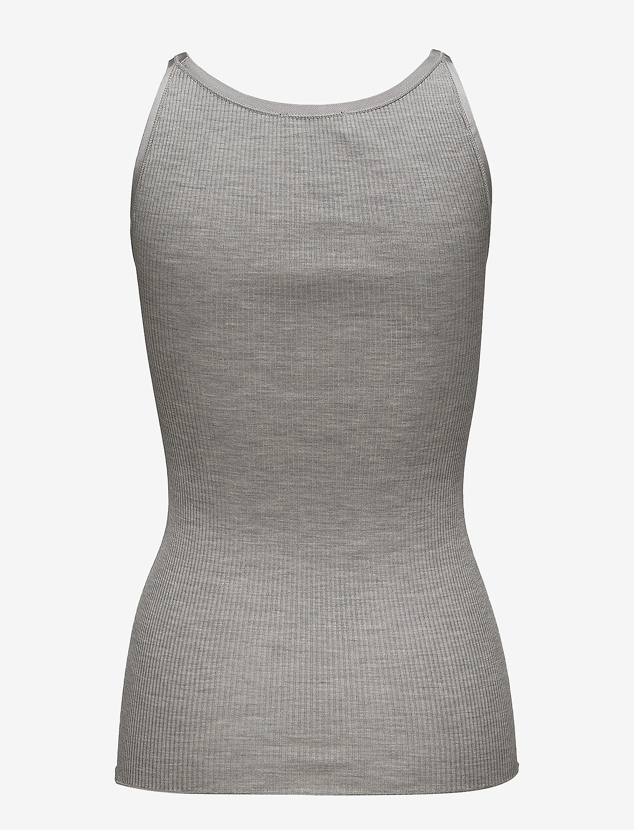 Rosemunde - RWBelle Silk U-neck Strap Elastic T - varrukateta alussärgid - light grey melange - 1