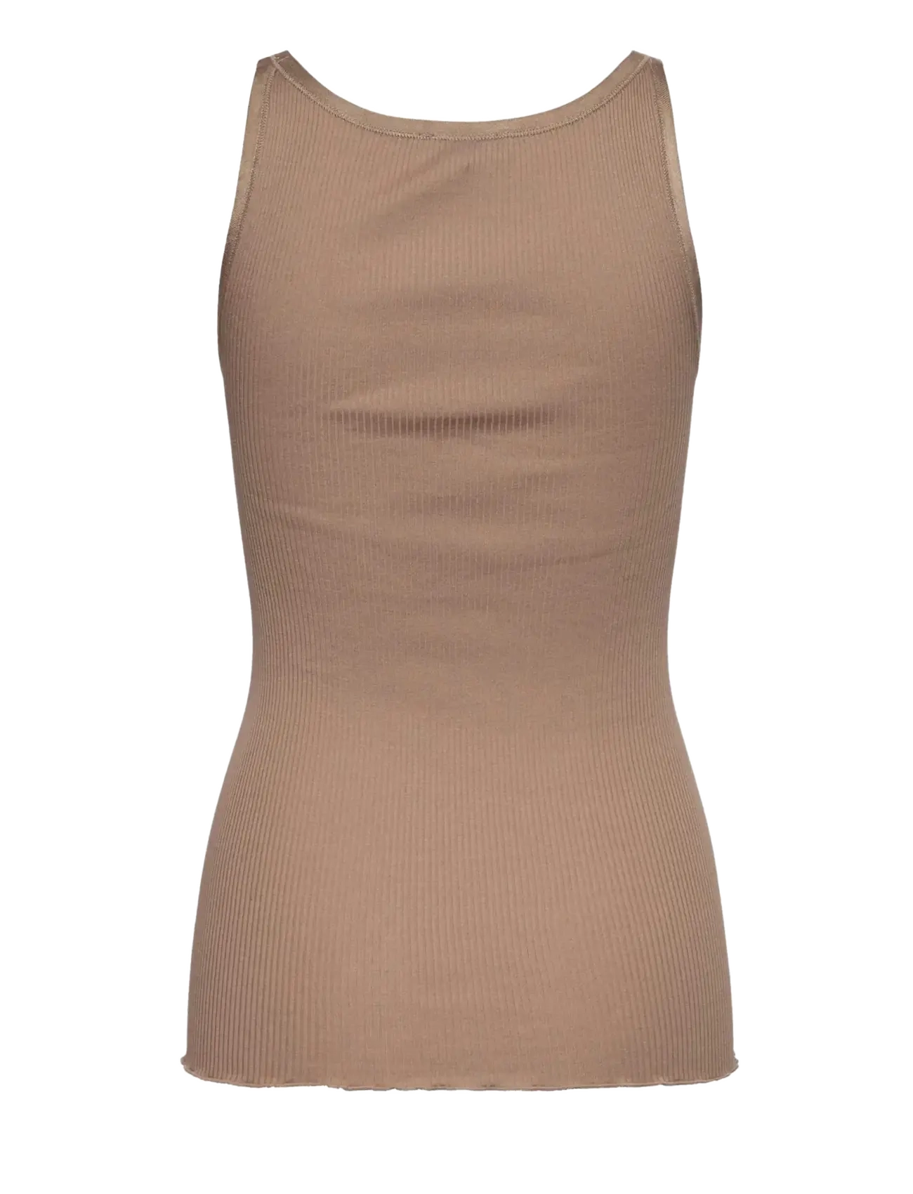 Rosemunde - RWBelle Silk U-neck Strap Elastic Top - linnen - mocha meringue - 2