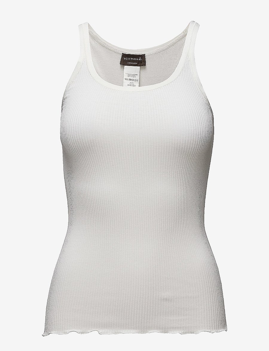 Rosemunde - RWBelle Silk U-neck Strap Elastic T - Ärmellose tops - new white - 0