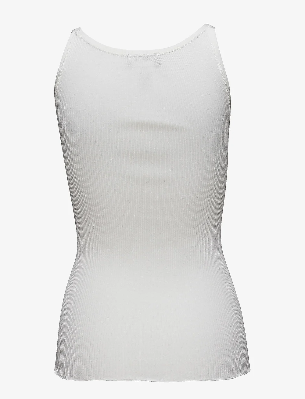 Rosemunde - RWBelle Silk U-neck Strap Elastic T - tanktops - new white - 1