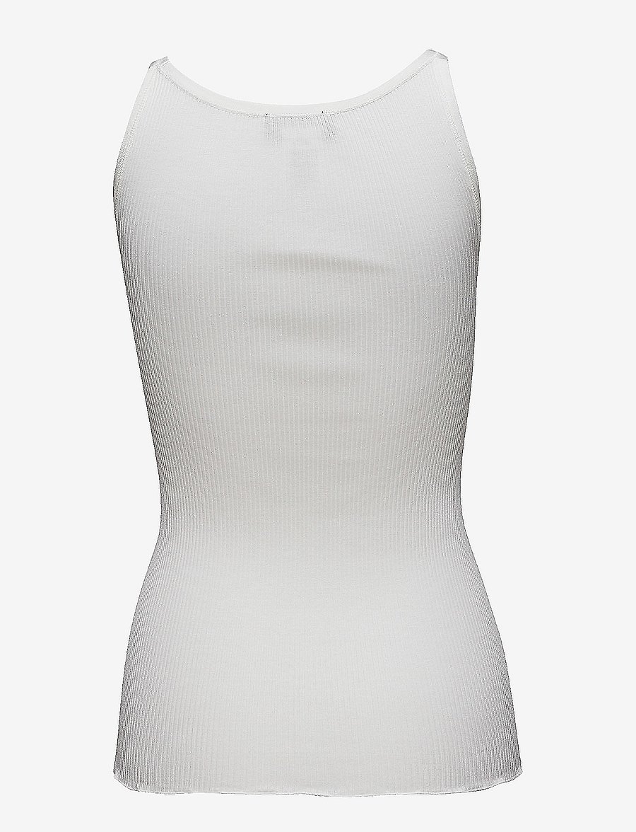 Rosemunde - RWBelle Silk U-neck Strap Elastic T - Ärmellose tops - new white - 1