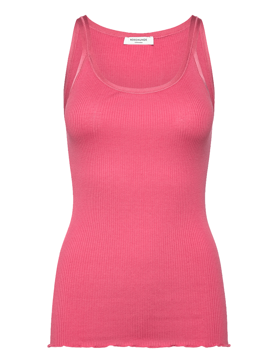Rosemunde - RWBelle Silk U-neck Strap Elastic T - Ärmellose tops - rapture rose - 1