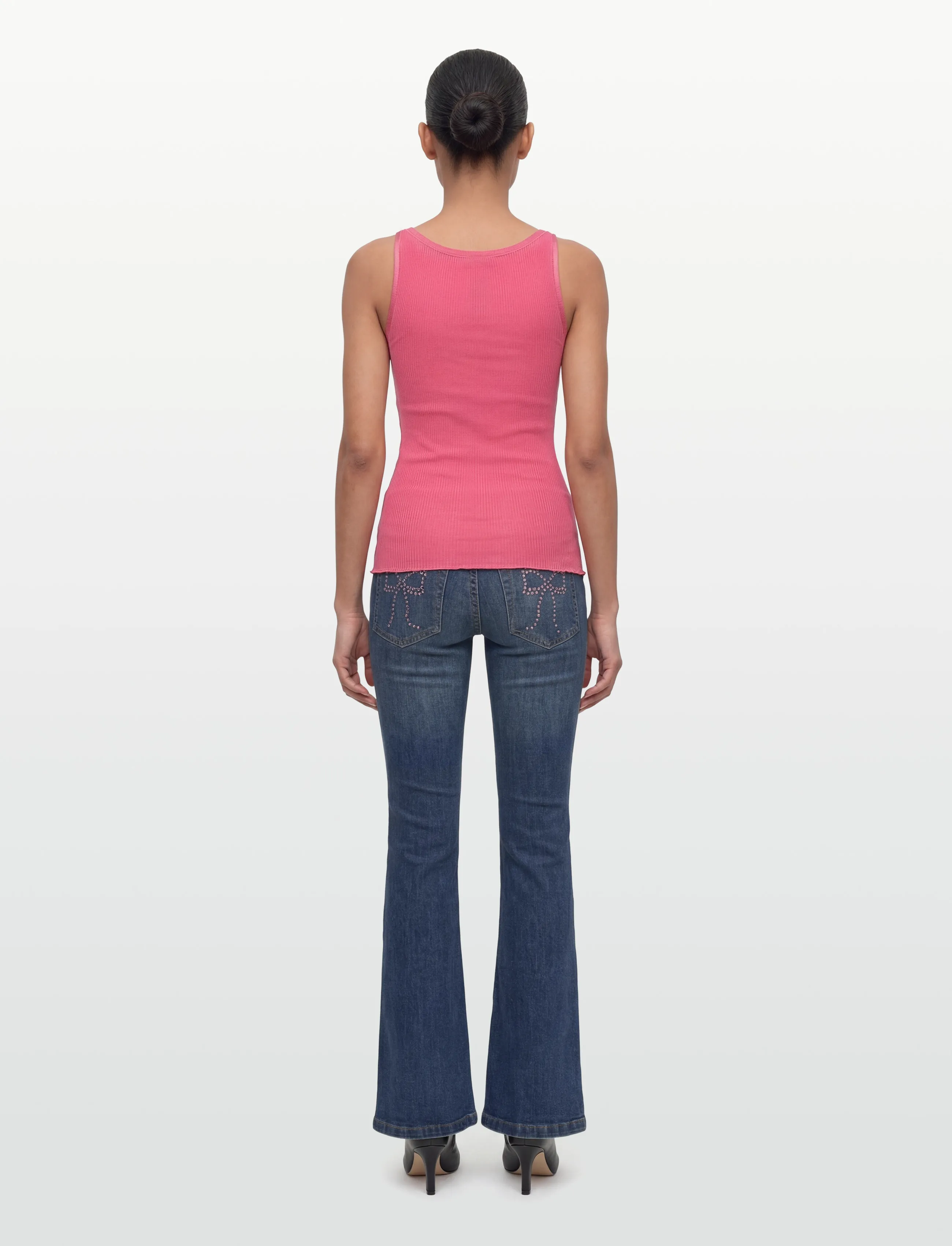 Rosemunde - RWBelle Silk U-neck Strap Elastic Top - Ärmellose tops - rapture rose - 4