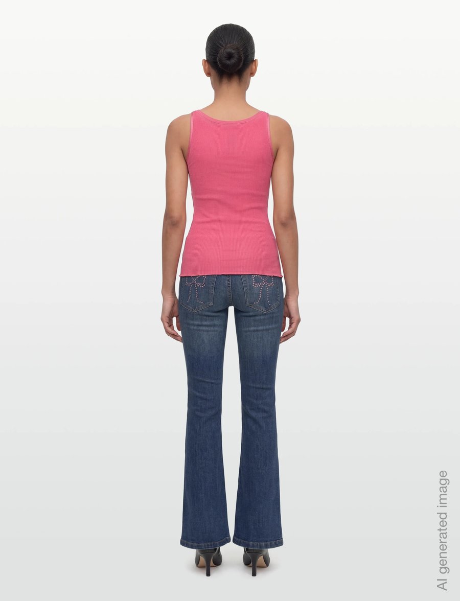 Rosemunde - RWBelle Silk U-neck Strap Elastic T - Ärmellose tops - rapture rose - 4