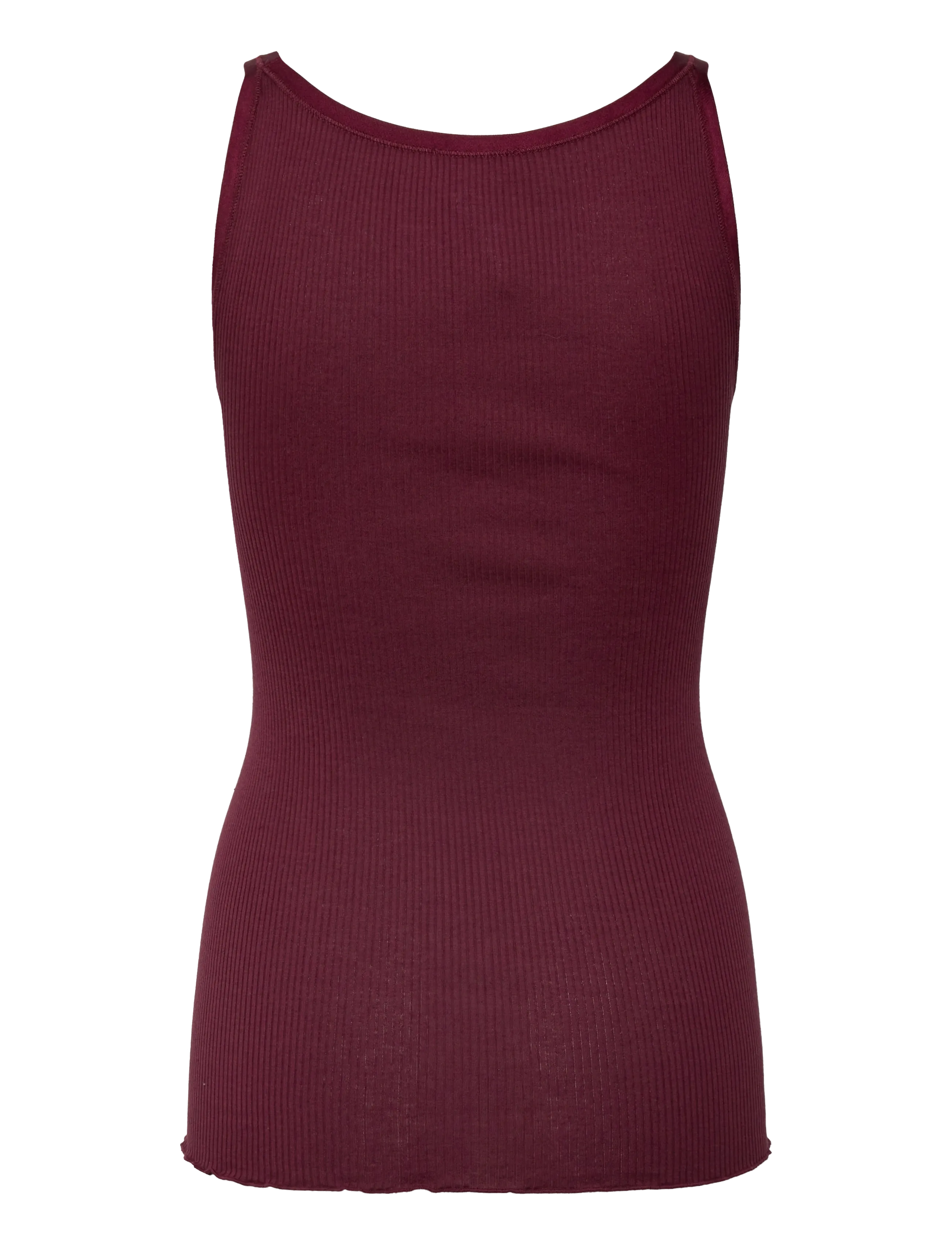 Rosemunde - RWBelle Silk U-neck Strap Elastic T - laveste priser - tawny port - 2