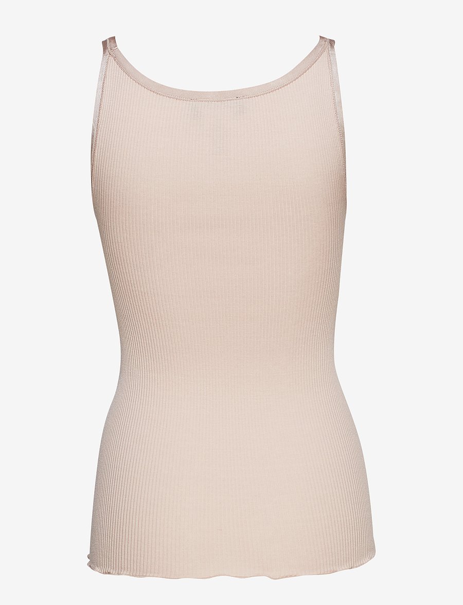 Rosemunde - RWBelle Silk U-neck Strap Elastic T - Ärmellose tops - vintage powder - 1