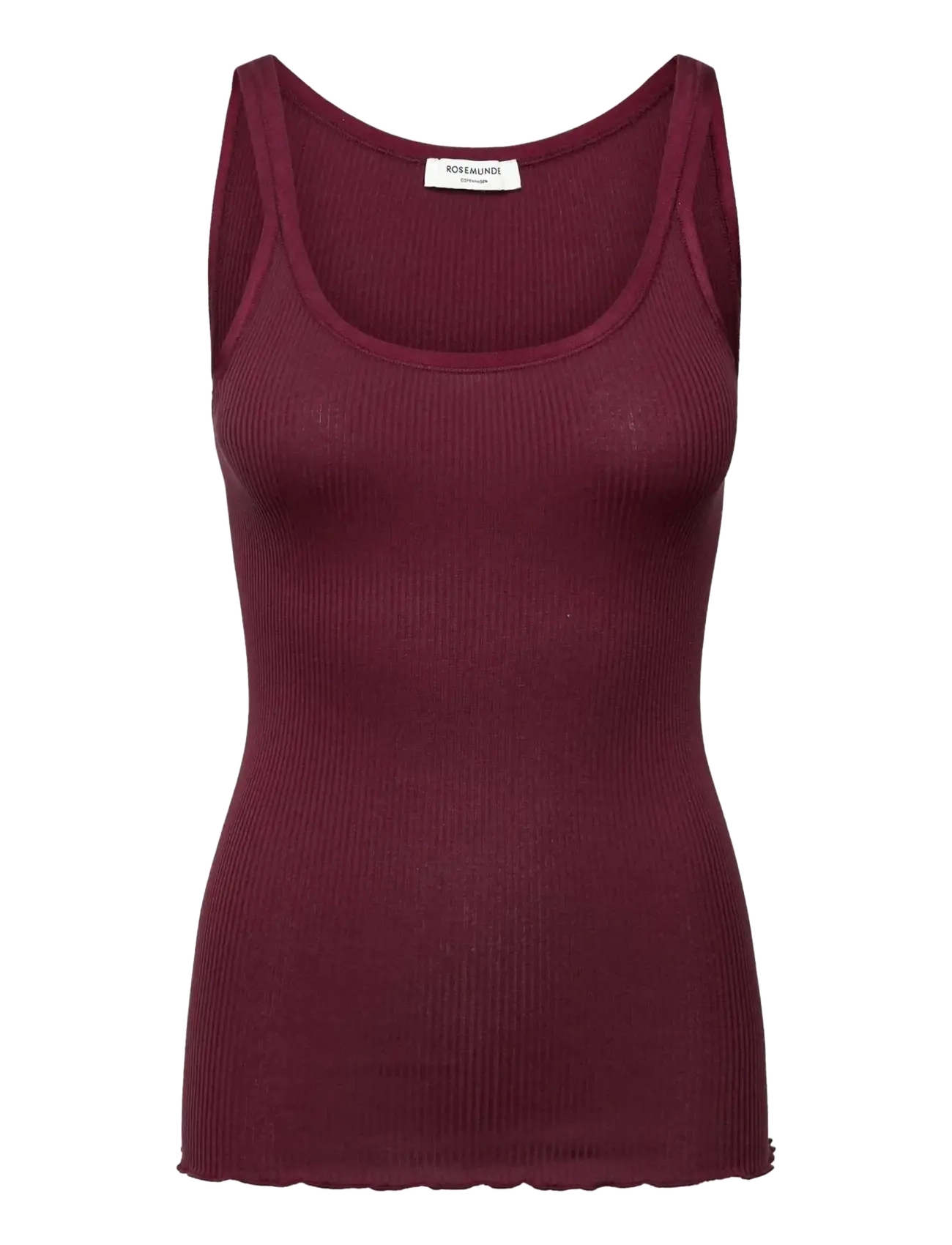 Rosemunde RWBelle Silk U-neck Strap Elastic Top - Rosemunde - WINDSOR WINE / burgundy