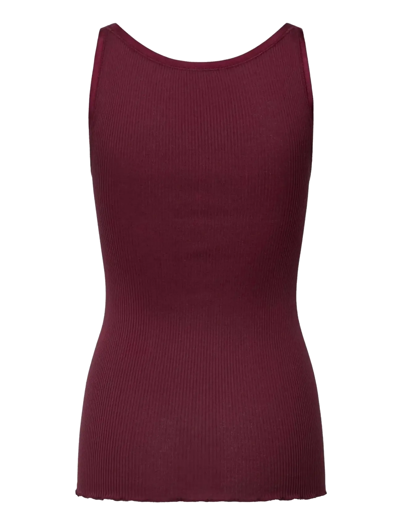 Rosemunde - RWBelle Silk U-neck Strap Elastic Top - Ärmellose tops - windsor wine - 1