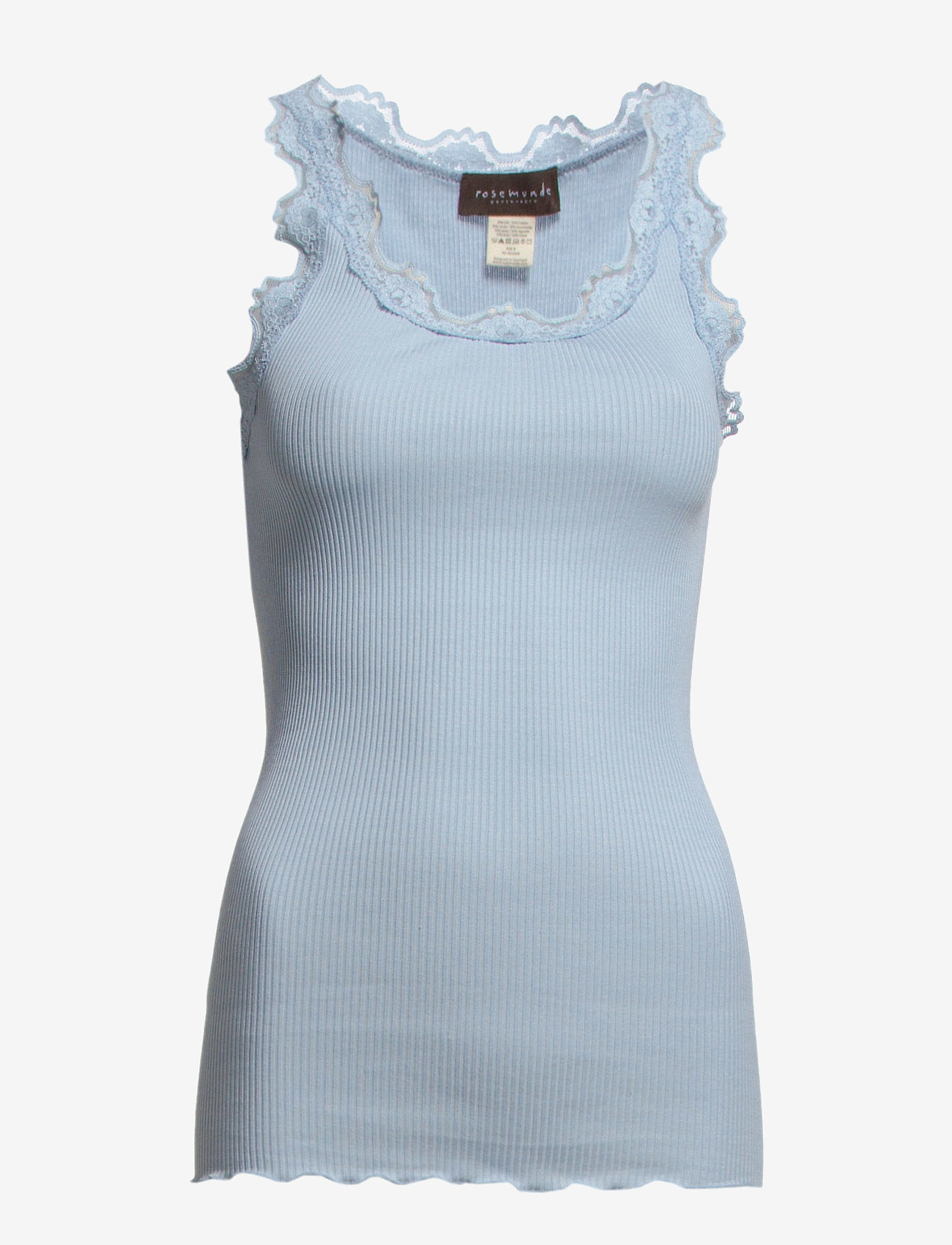 Rosemunde RWBabette Silk SL U-neck Long Lace - Rosemunde - ABBEY STONE / blue