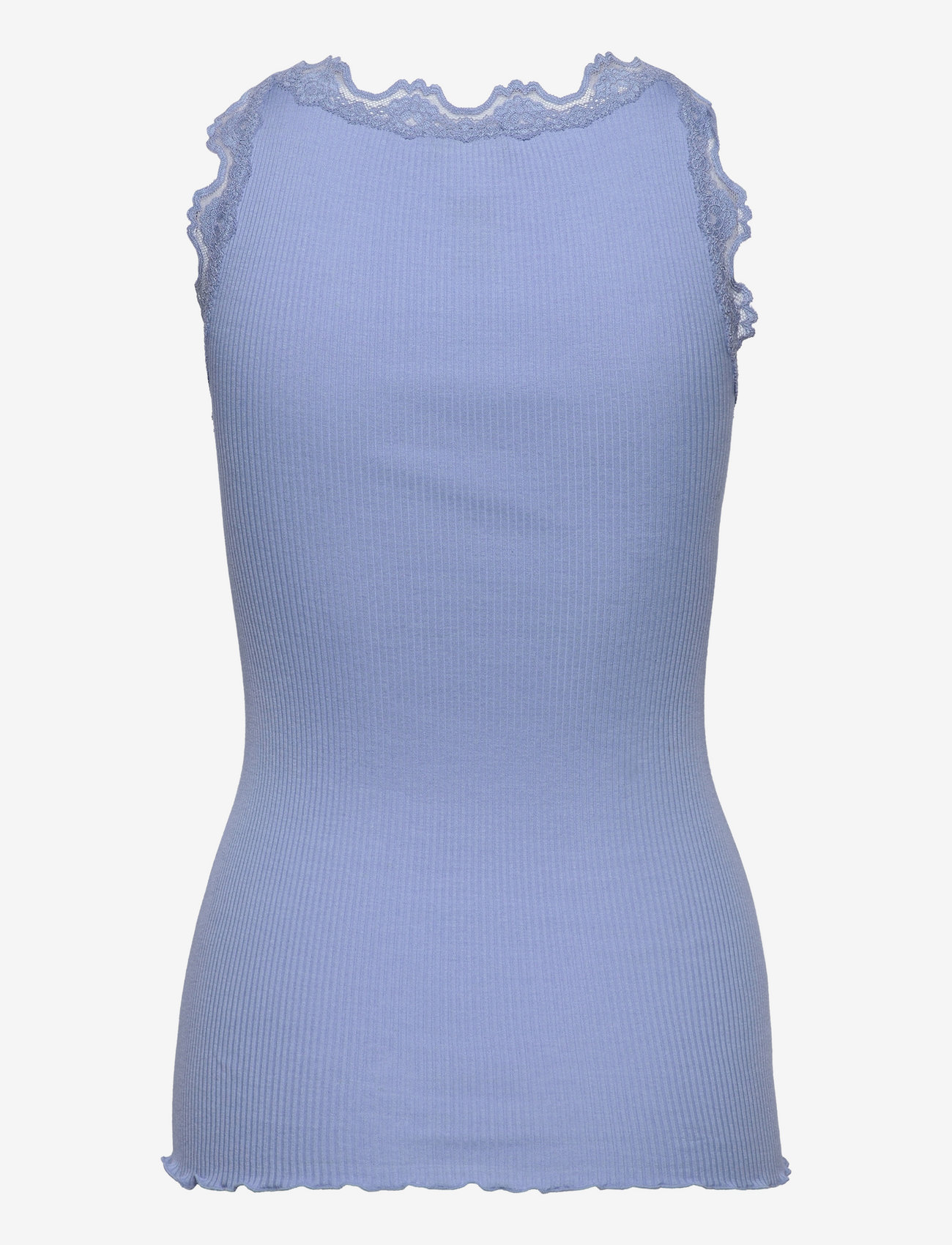 Rosemunde - RWBabette Silk SL U-neck Long Lace - linnen - blue heaven - 2