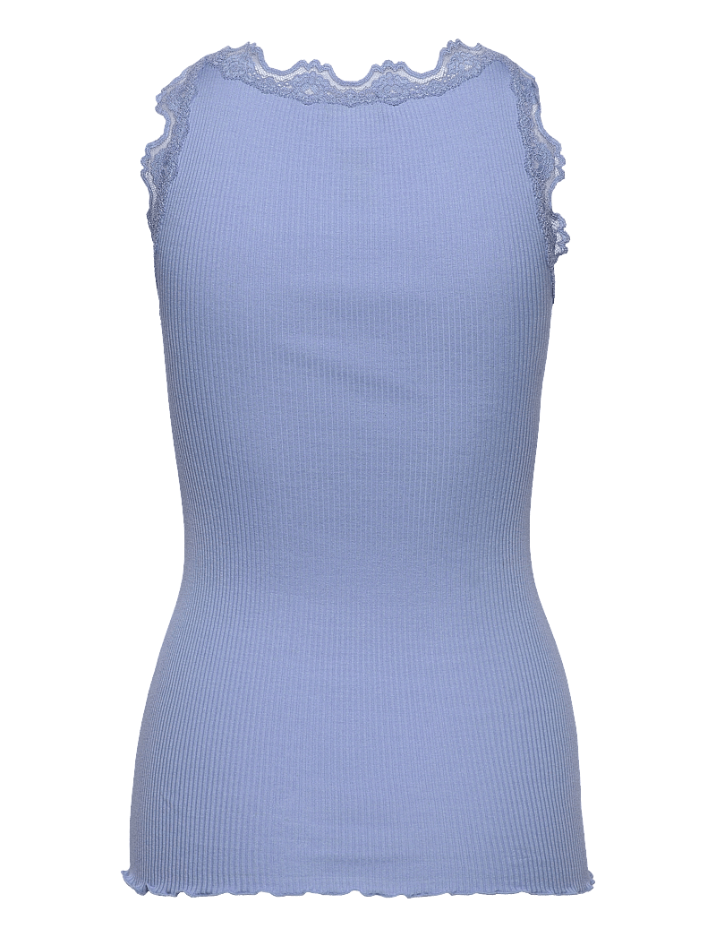 Rosemunde - RWBabette Silk SL U-neck Long Lace - linnen - blue heaven - 2