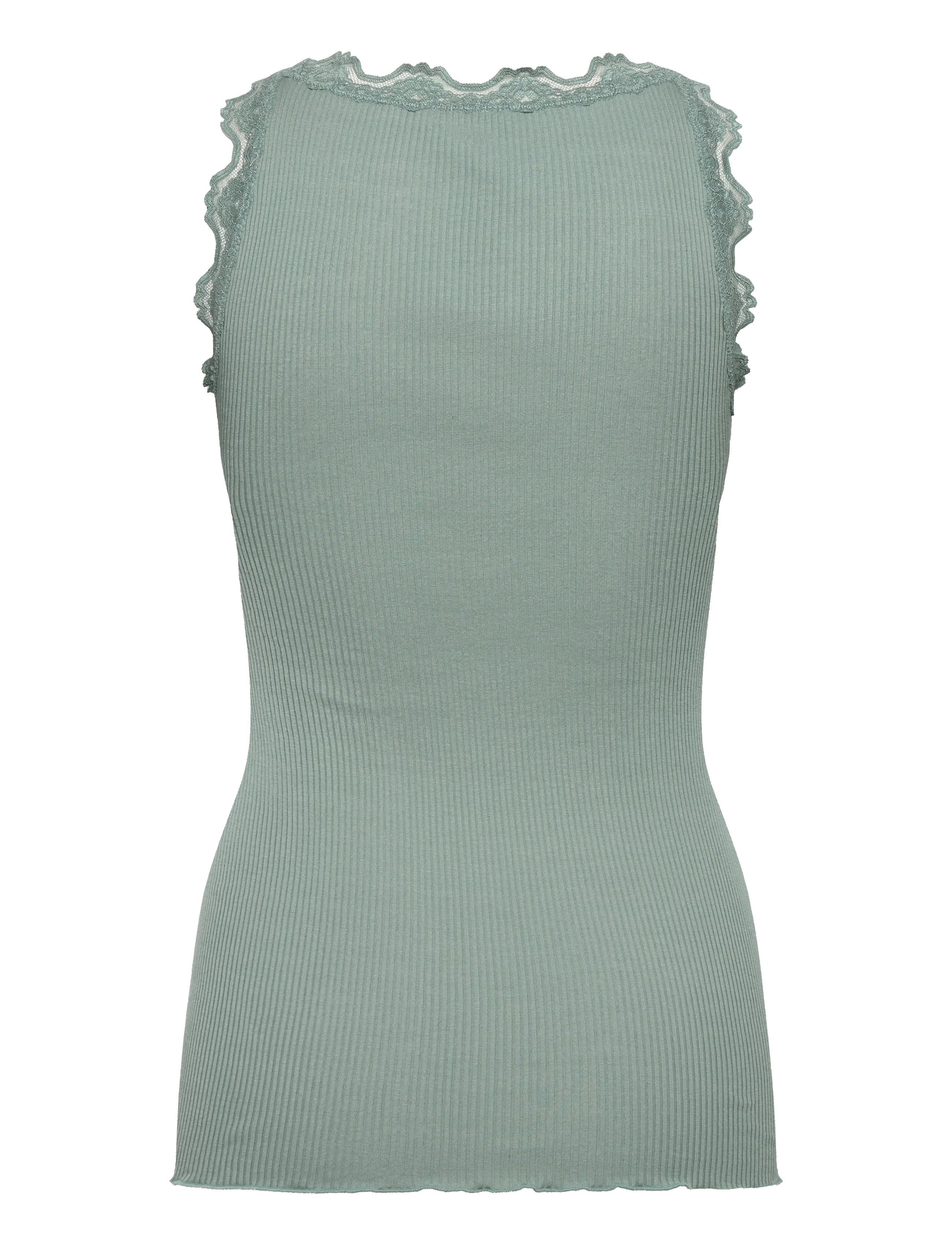 Rosemunde - RWBabette Silk SL U-neck Long Lace - laveste priser - chinois green - 1