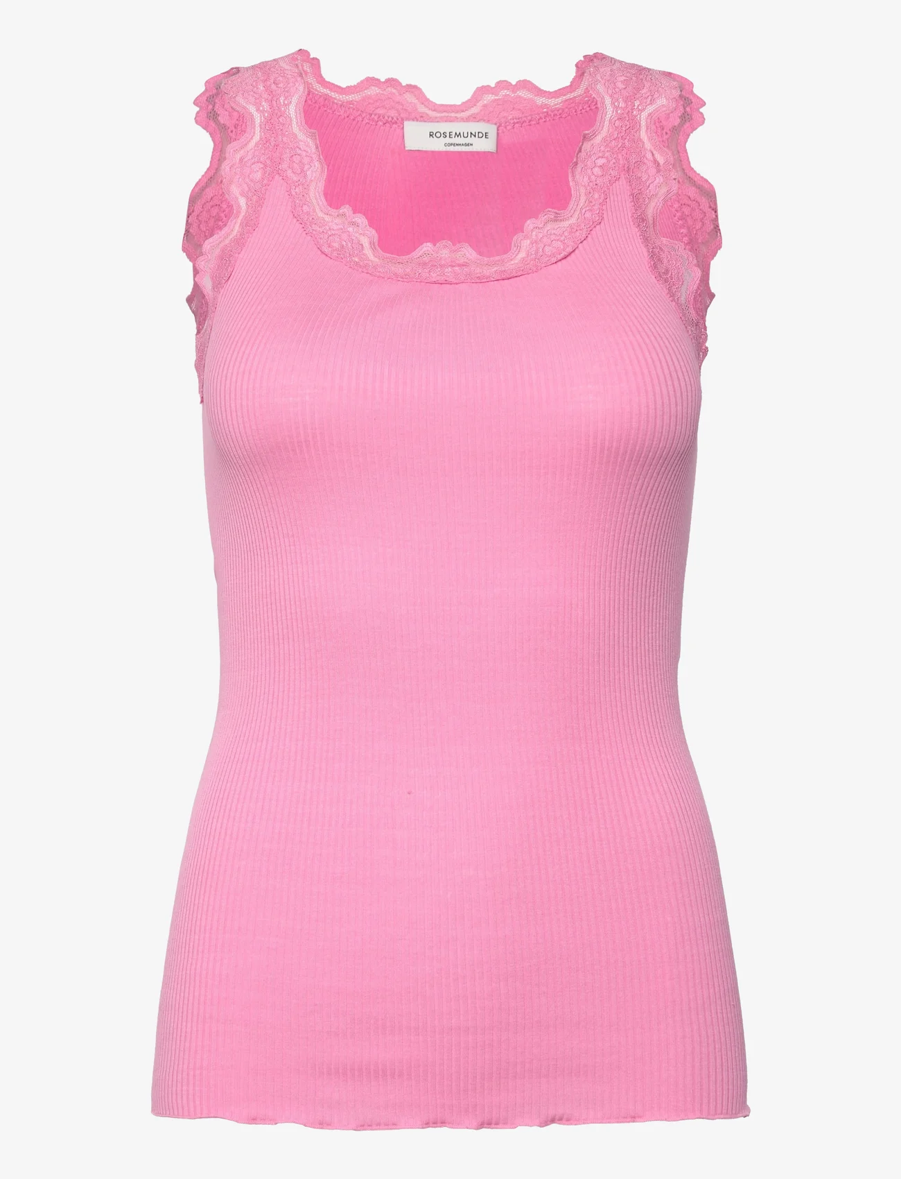Rosemunde - Silk top w/ lace - varrukateta alussärgid - dolly pink - 0