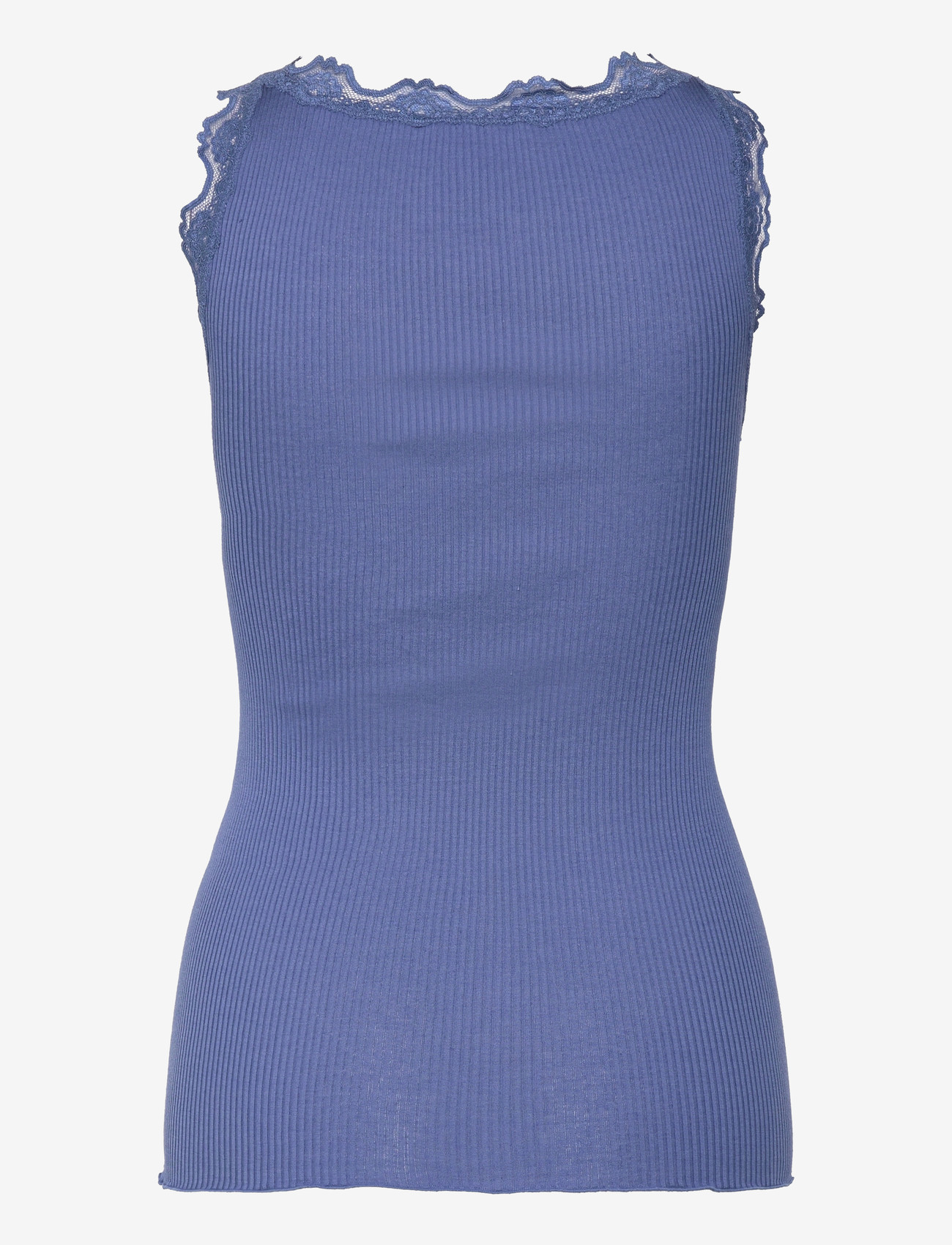 Rosemunde - RWBabette Silk SL U-neck Long Lace - tanktops - dutch blue - 2