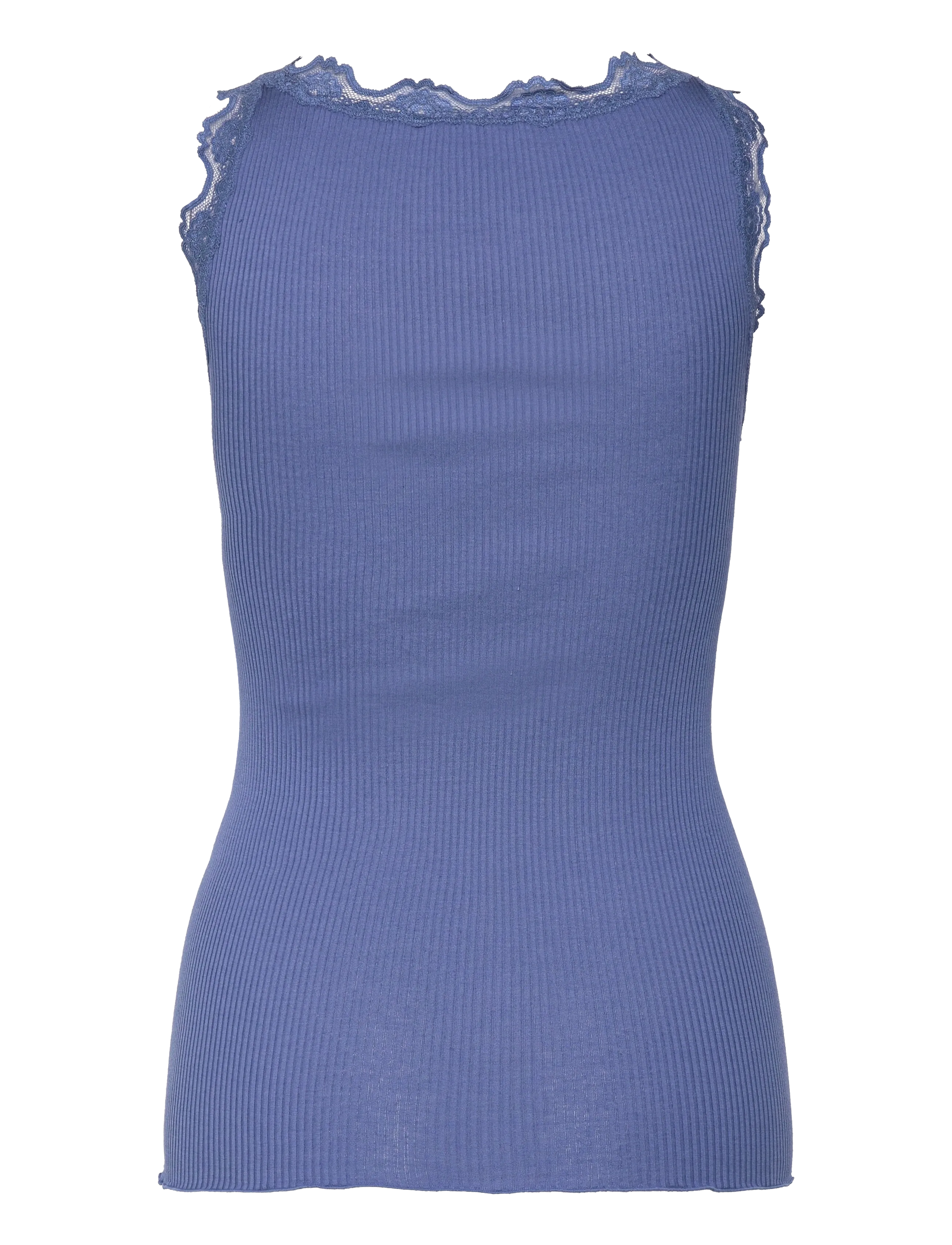 Rosemunde - RWBabette Silk SL U-neck Long Lace - Ärmellose tops - dutch blue - 2
