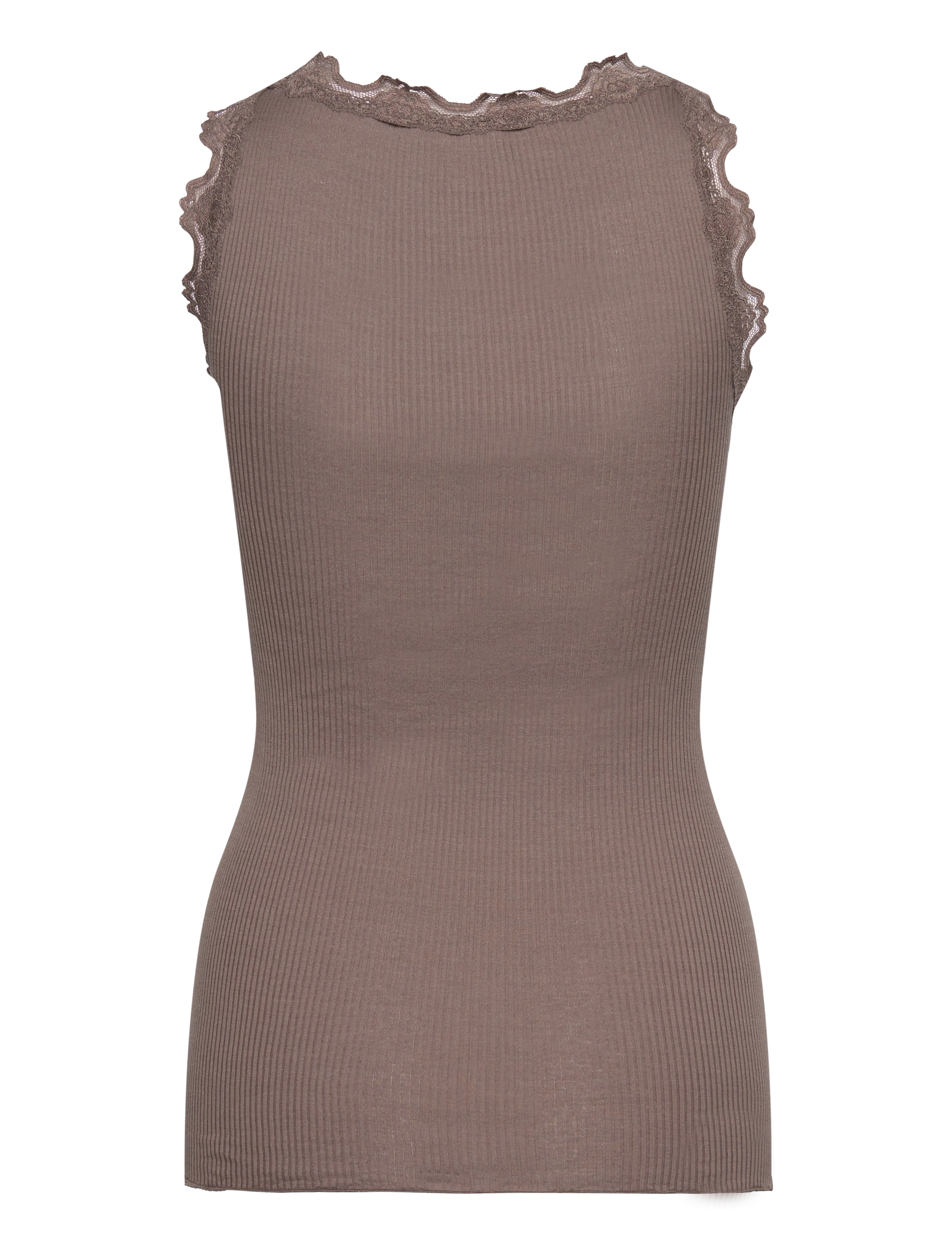 Rosemunde - RWBabette Silk SL U-neck Long Lace - laveste priser - falcon - 2