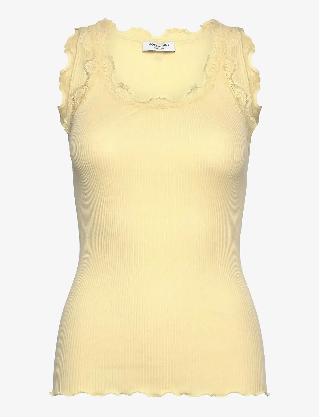 Rosemunde - RWBabette Silk SL U-neck Long Lace - tanktops - flan - 1