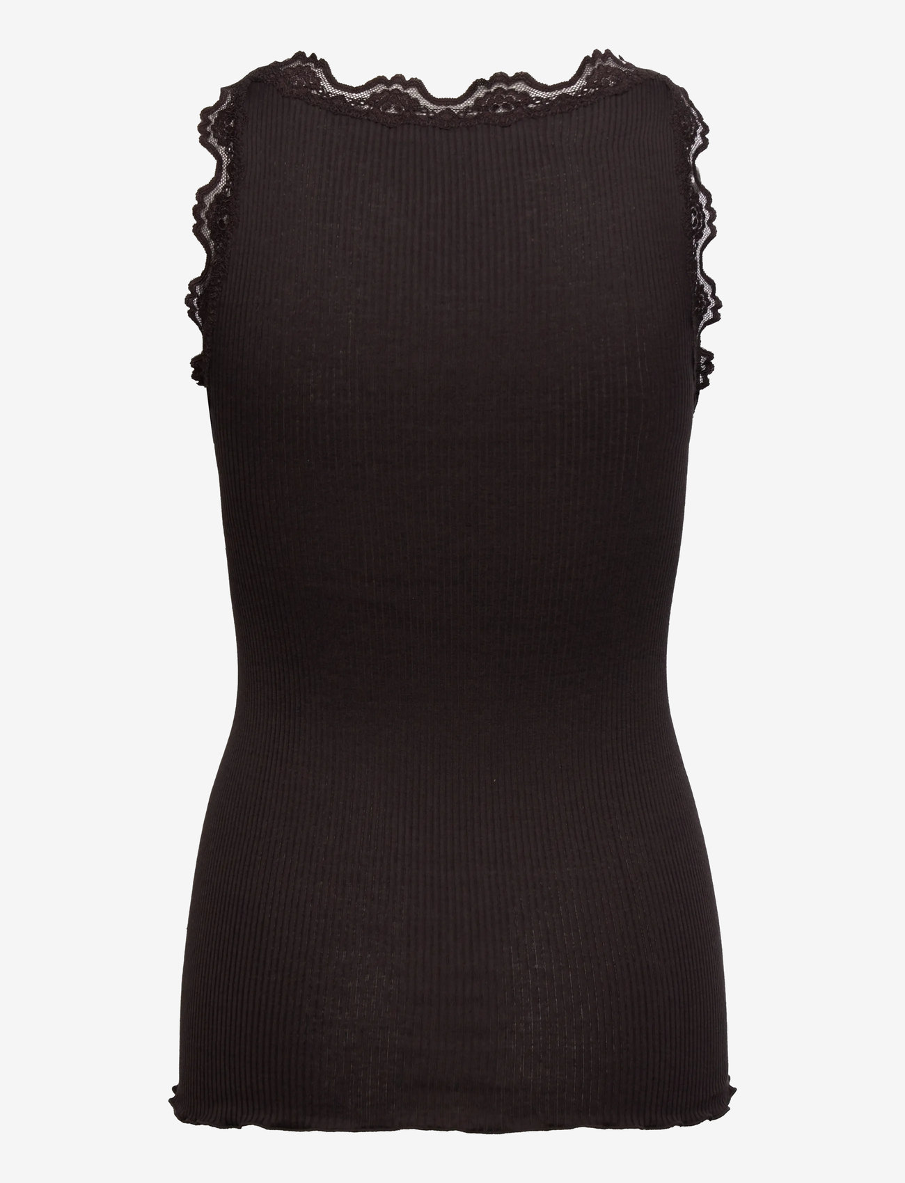 Rosemunde - RWBabette SL U-neck Long Lace Top - tanktops - ganache - 2