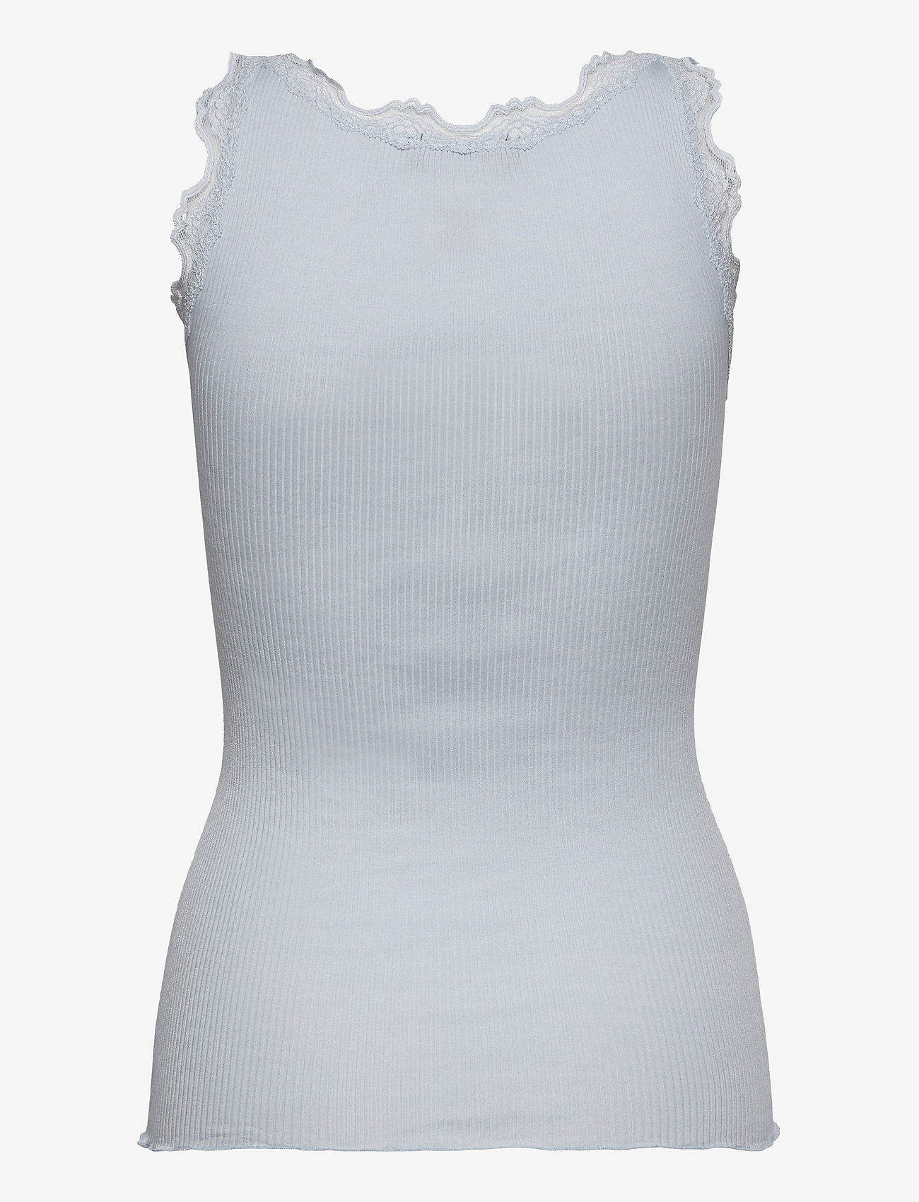 Rosemunde - RWBabette Silk SL U-neck Long Lace - linnen - heather sky - 1