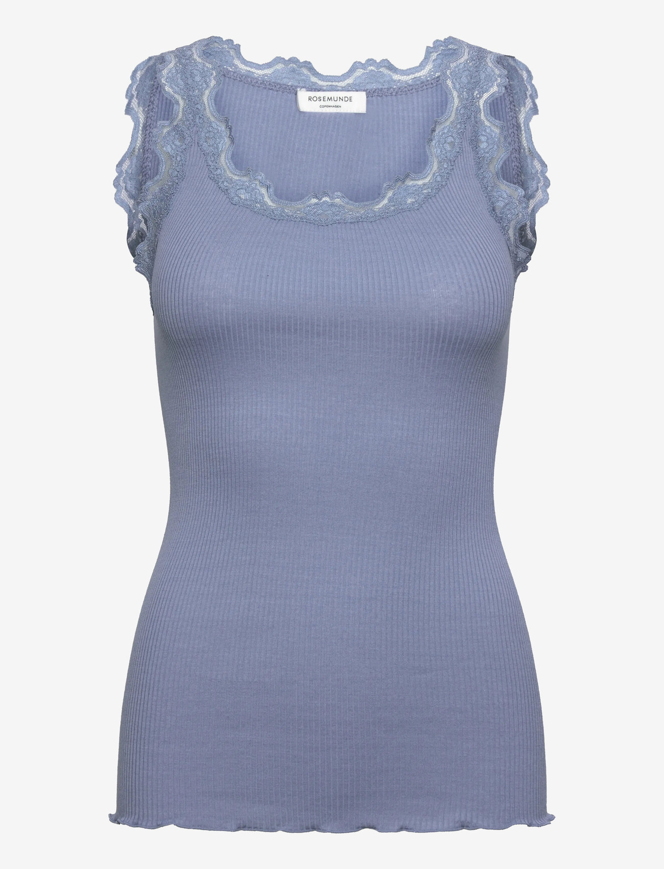 Rosemunde - RWBabette Silk SL U-neck Long Lace - tanktops - infinity - 1