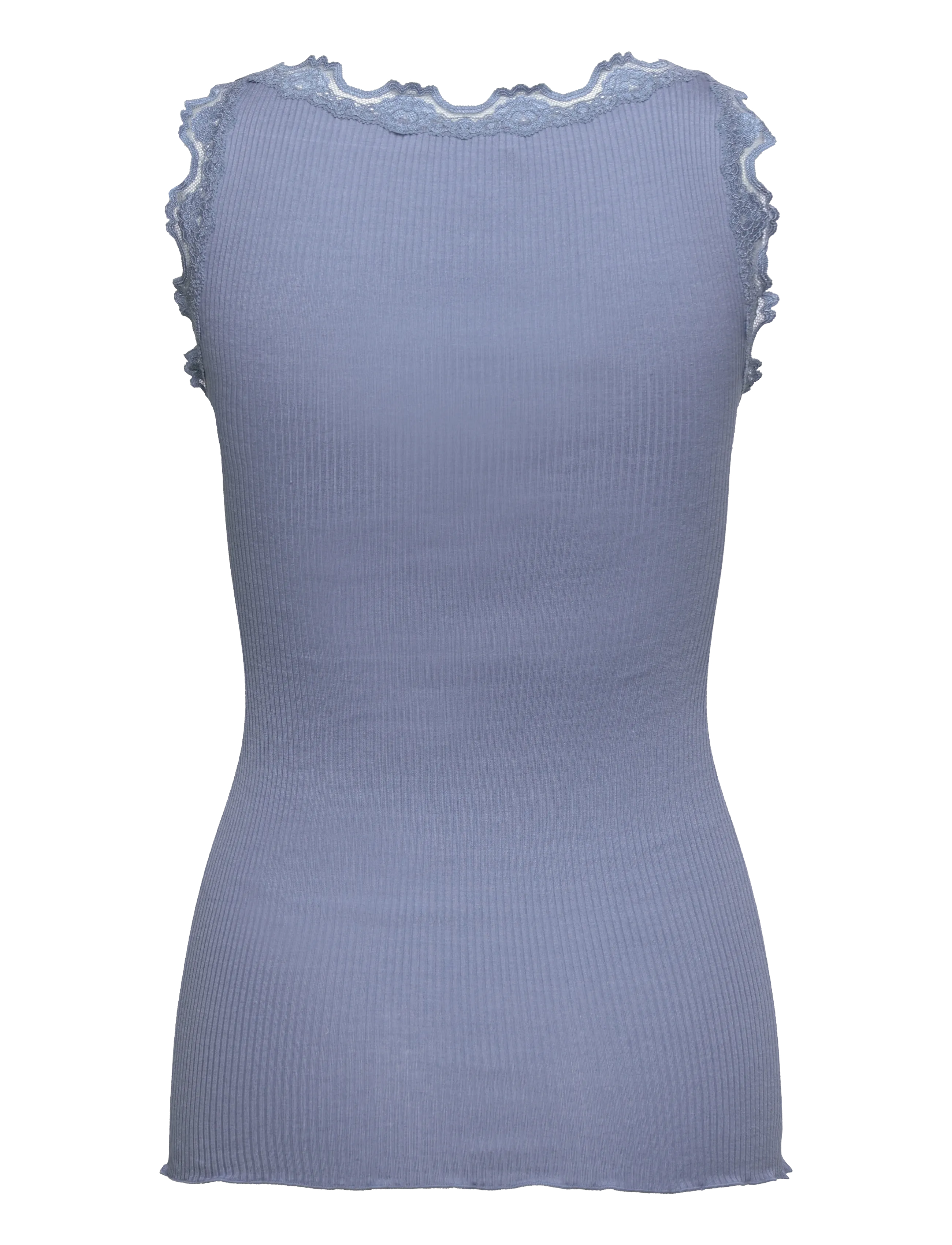 Rosemunde - RWBabette Silk SL U-neck Long Lace Top - Ärmellose tops - infinity - 2