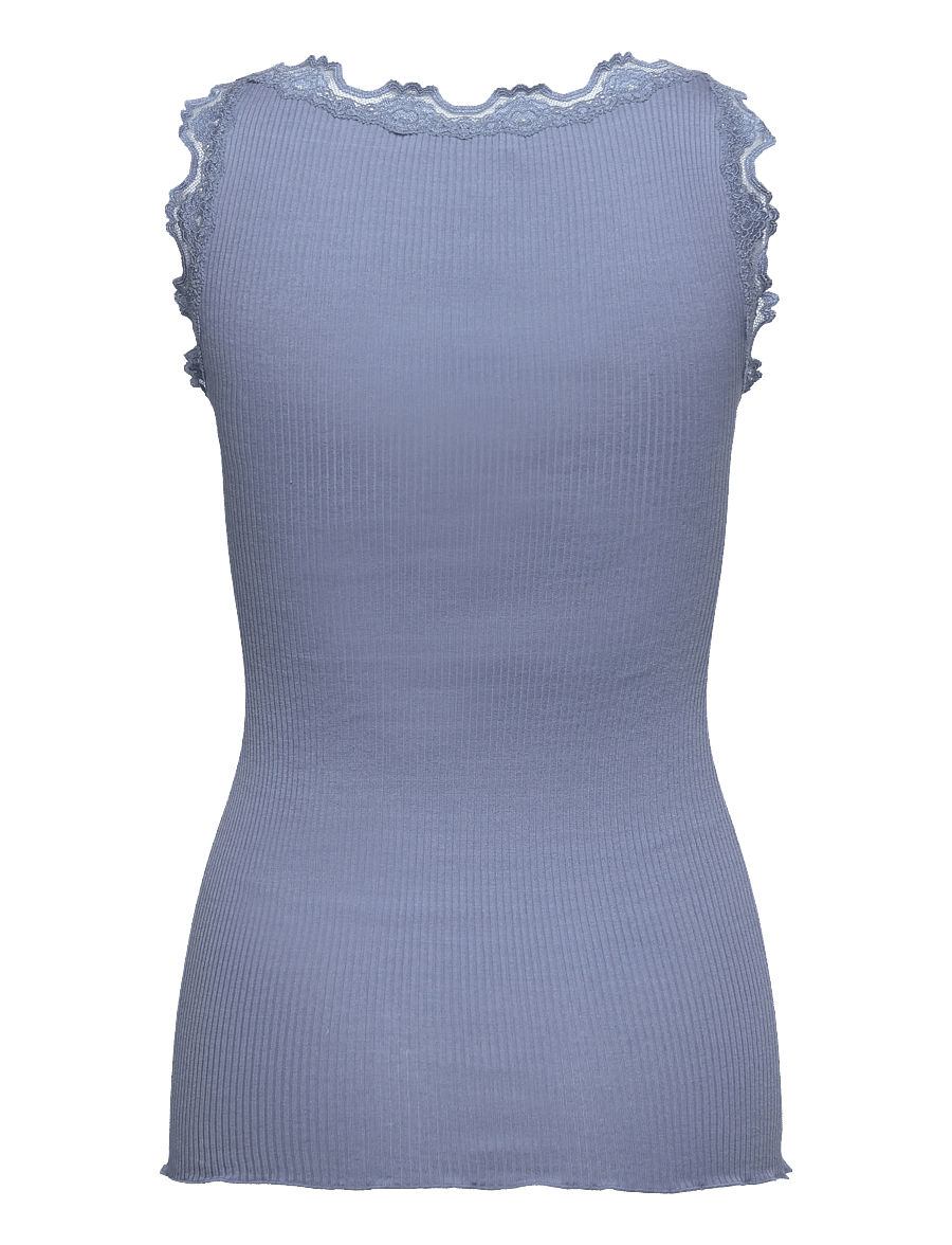 Rosemunde - RWBabette Silk SL U-neck Long Lace Top - sleeveless tops - infinity - 2
