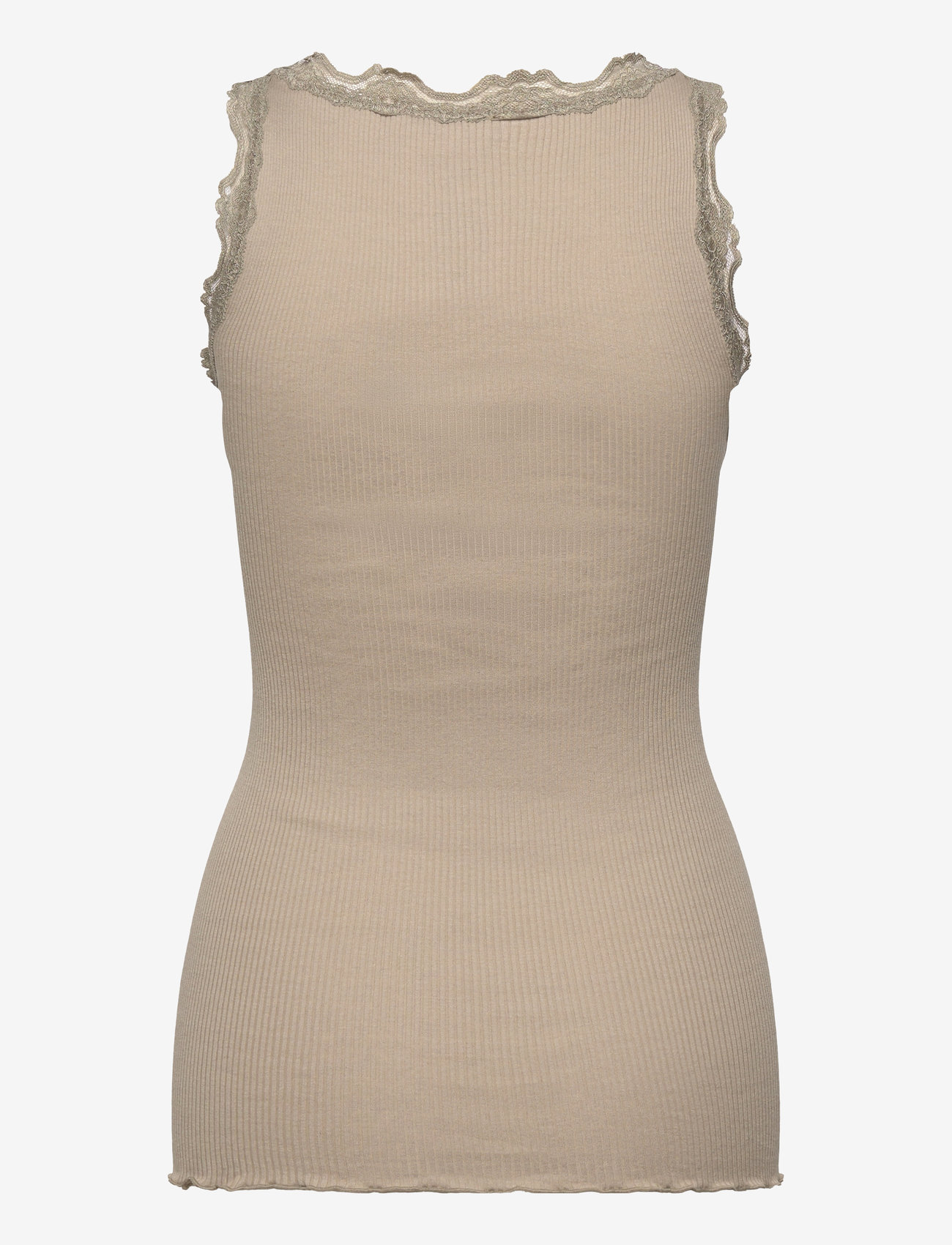 Rosemunde - RWBabette Silk SL U-neck Long Lace - tanktops - laurel oak - 2
