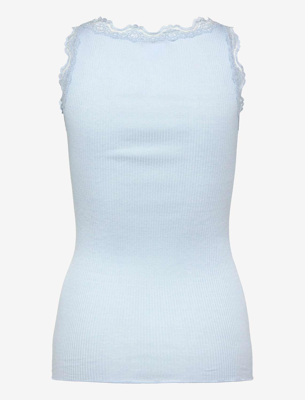 Rosemunde - RWBabette Silk SL U-neck Long Lace - tanktops - nantucket blue - 2