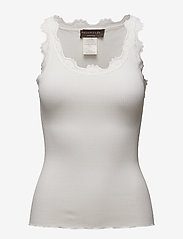 Rosemunde - Silk top w/ lace - laveste priser - new white - 0