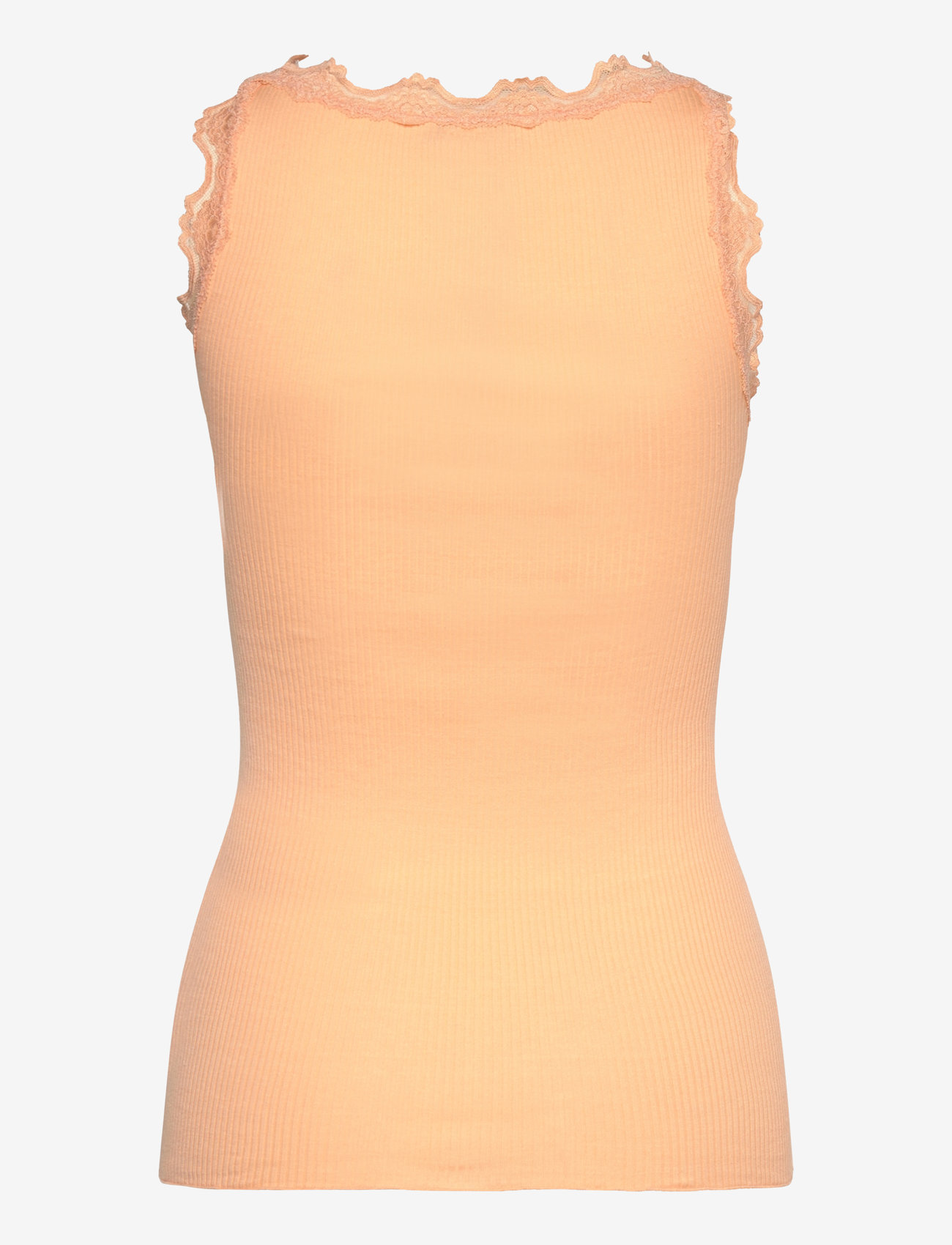 Rosemunde - RWBabette Silk SL U-neck Long Lace - linnen - peach fuzz - 2