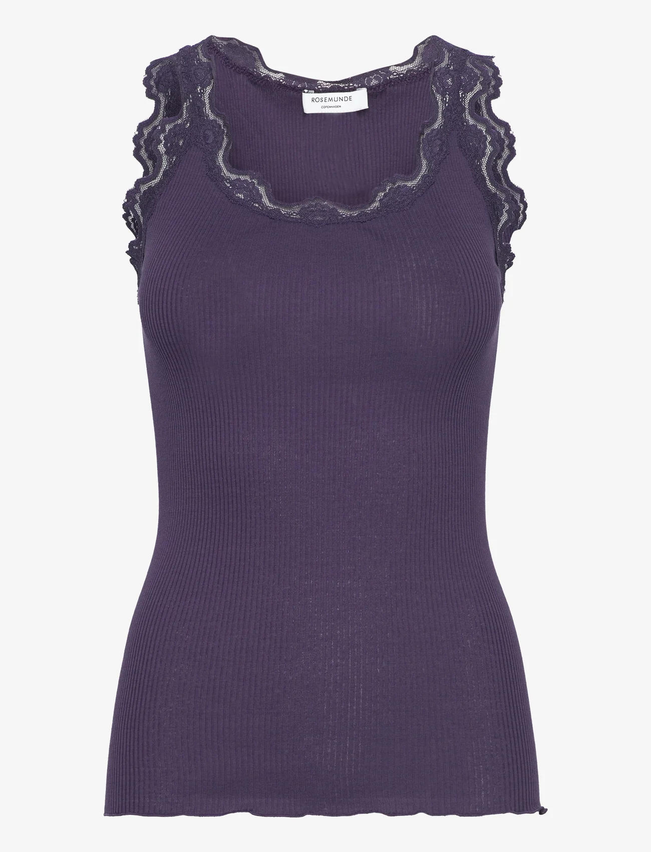 Rosemunde - Silk top w/ lace - mouwloze tops - purple velvet - 0