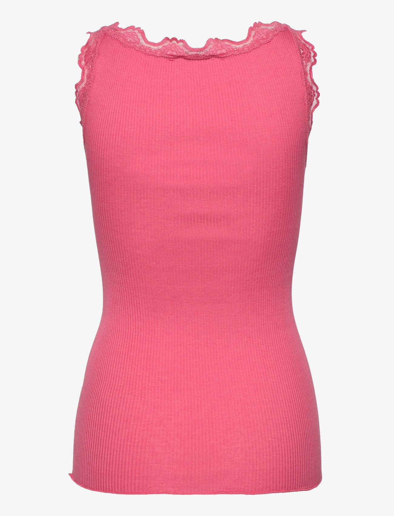 Rosemunde - RWBabette Silk SL U-neck Long Lace - tanktops - rapture rose - 2