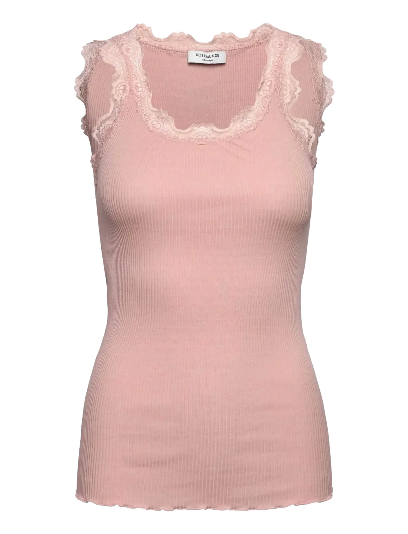 Rosemunde RWBabette Silk SL U-neck Long Lace Top - Rosemunde - ROSE SMOKE / pink/rose
