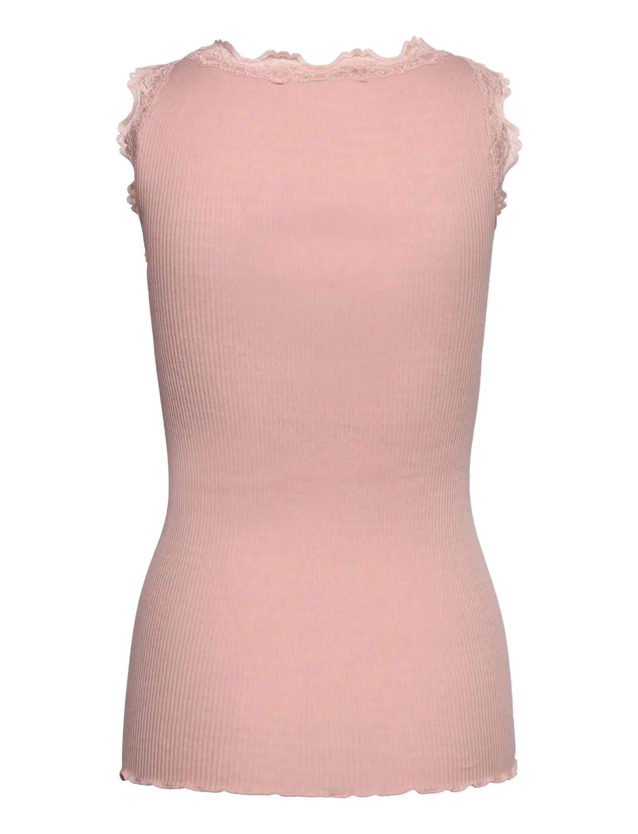Rosemunde - RWBabette Silk SL U-neck Long Lace Top - linnen - rose smoke - 2