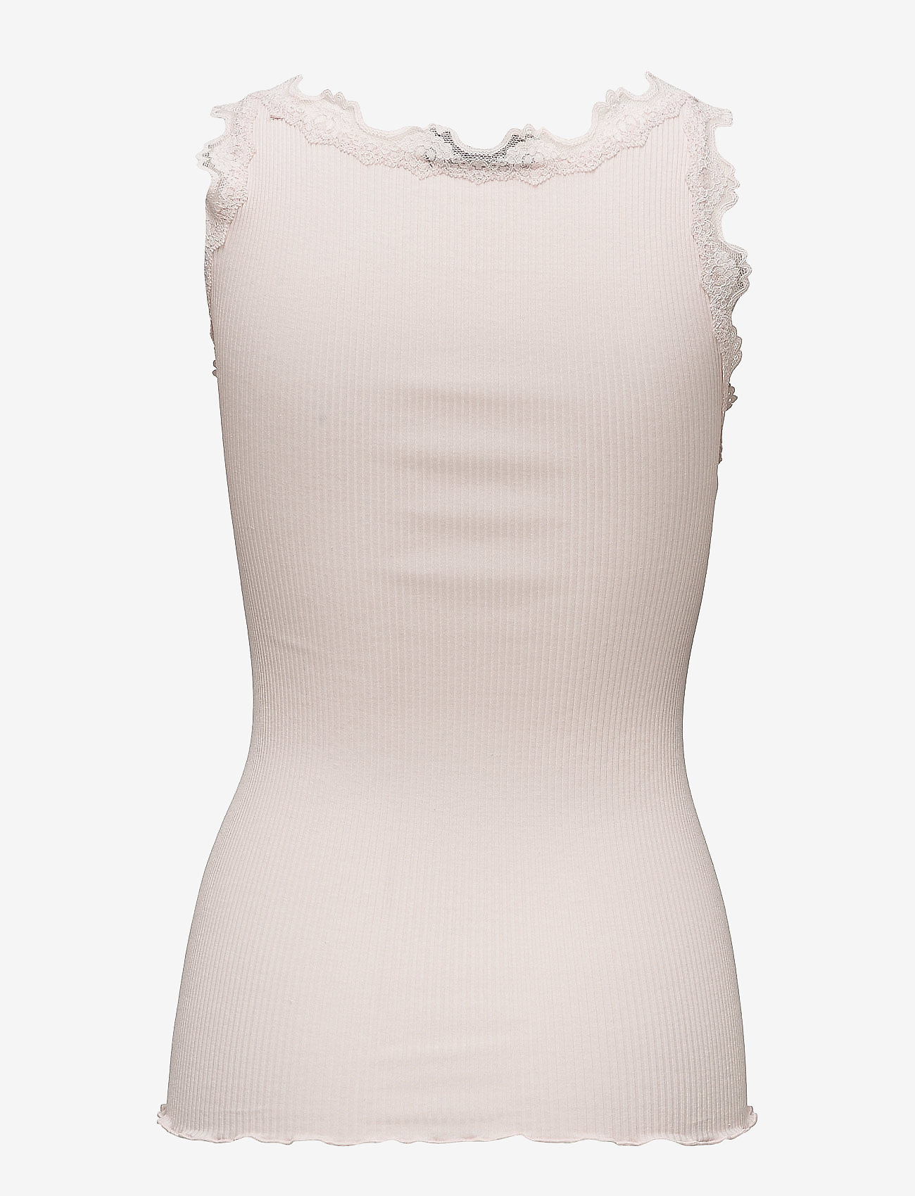 Rosemunde - Silk top w/ lace - sleeveless tops - soft rose - 1