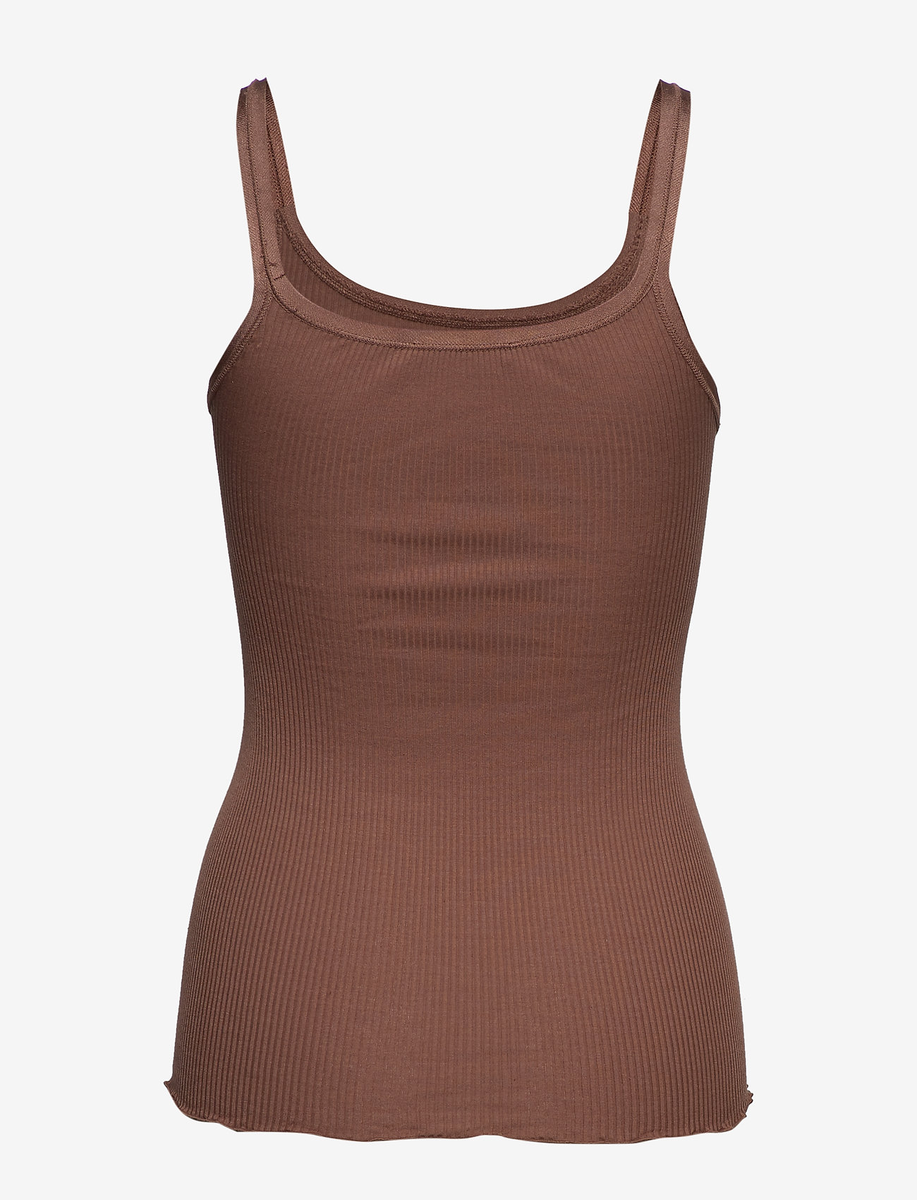 Rosemunde - Silk top w/ elastic band reg, lengt - acorn - 1
