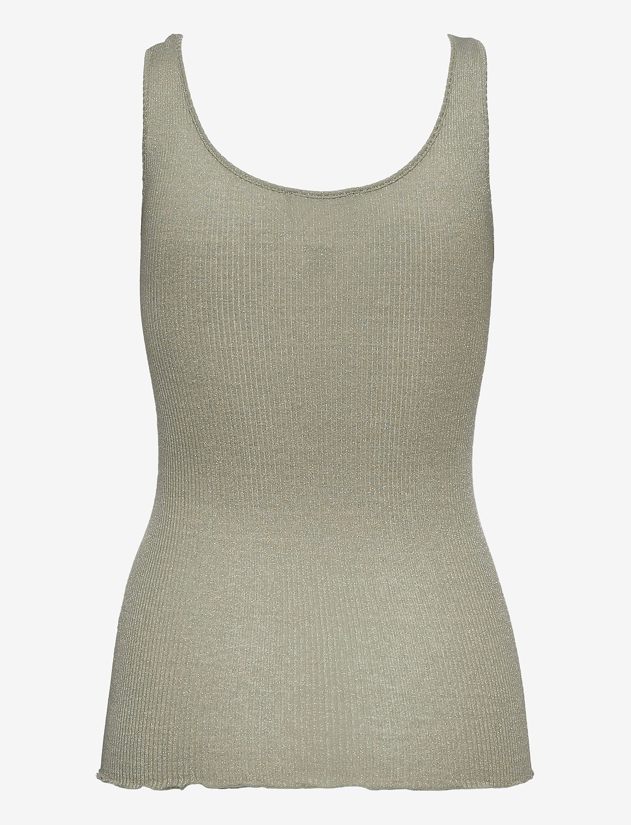 Rosemunde - Silk top regular w/lurex - seagrass shine - 1