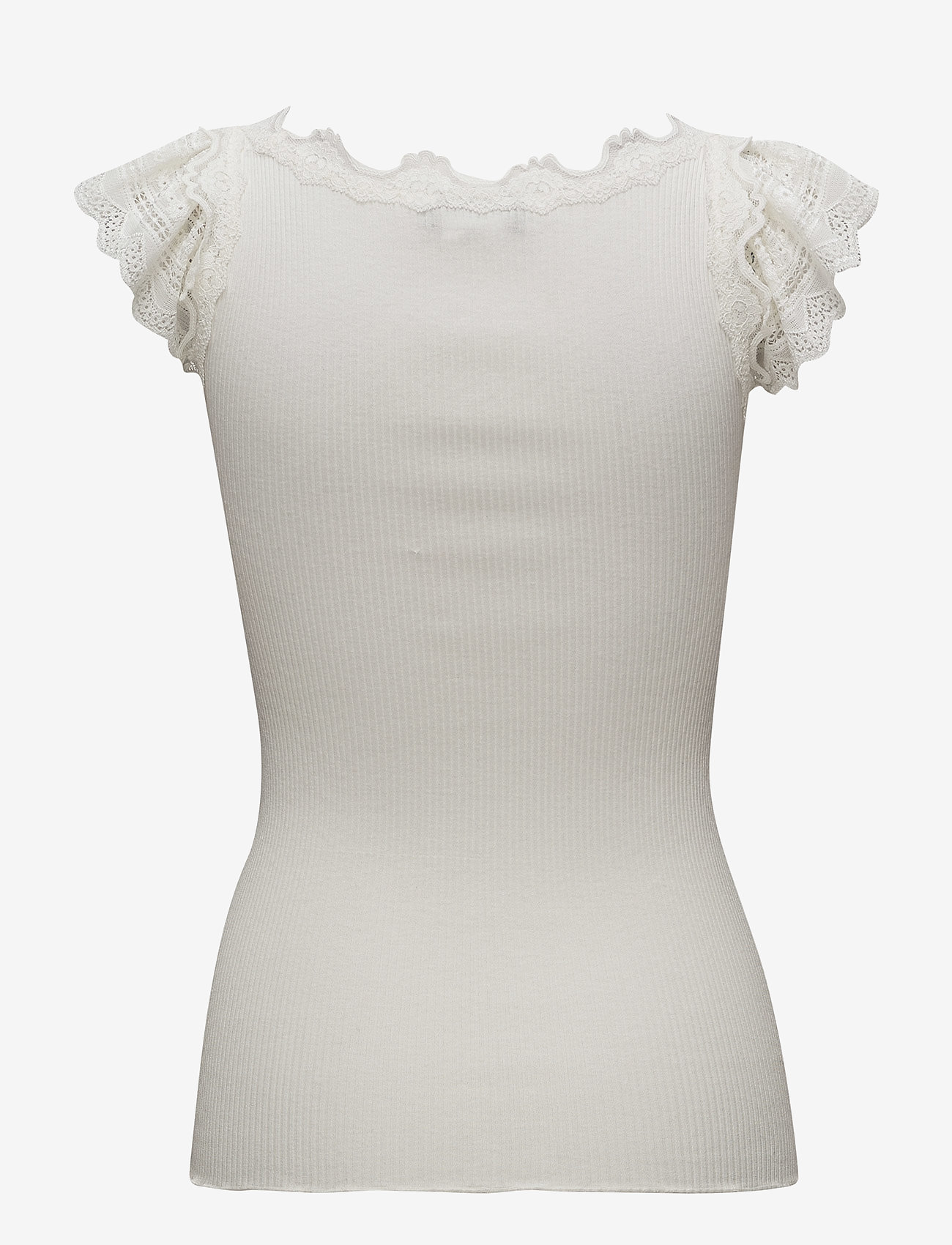Rosemunde - Silk top w/ lace - ivory - 1