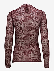 Rosemunde - T-shirt regular ls w/lace - cabernet - 1
