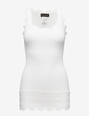 Rosemunde - Silk top w/ lace - tanktops - new white - 0