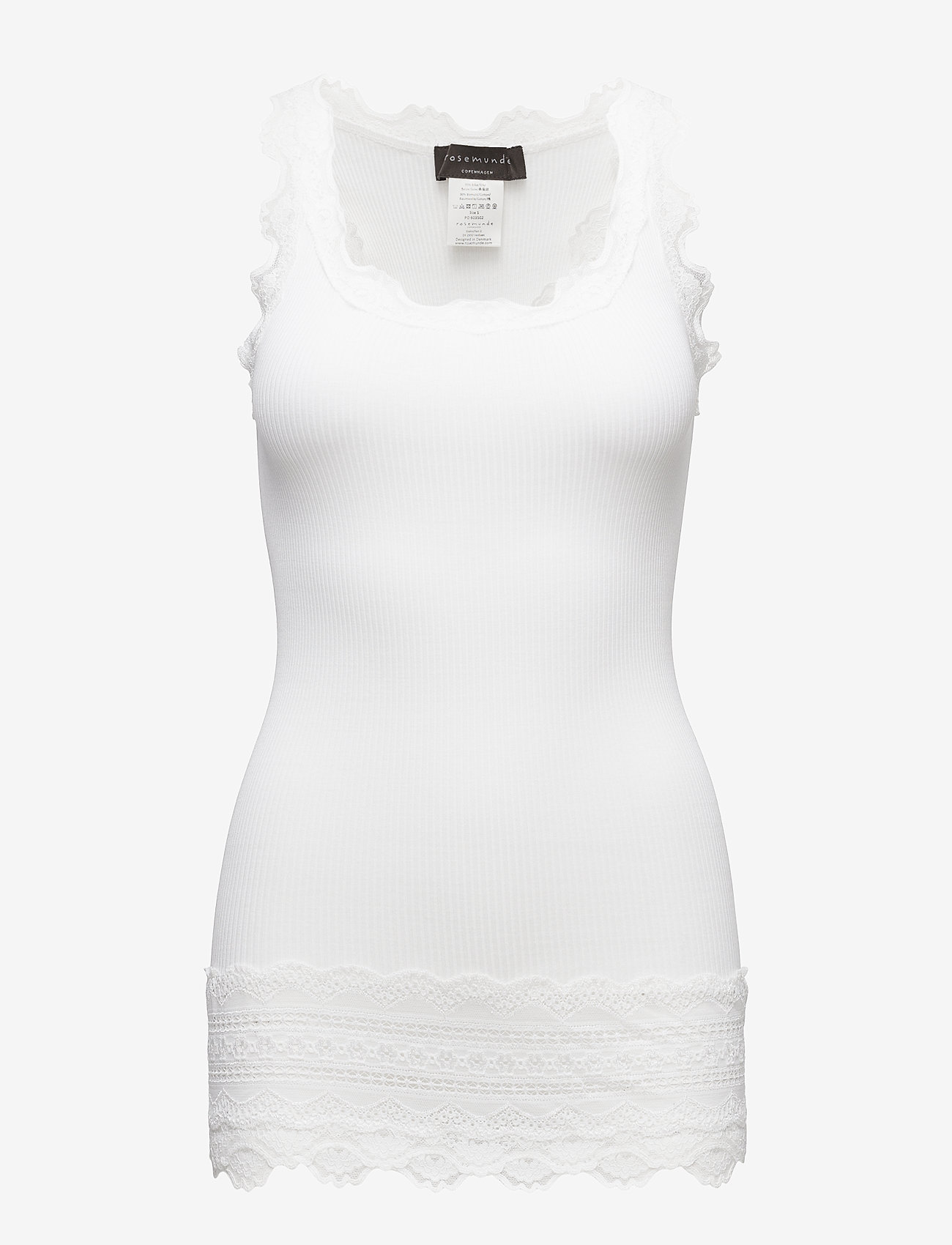 Rosemunde - Silk top w/ lace - new white - 0