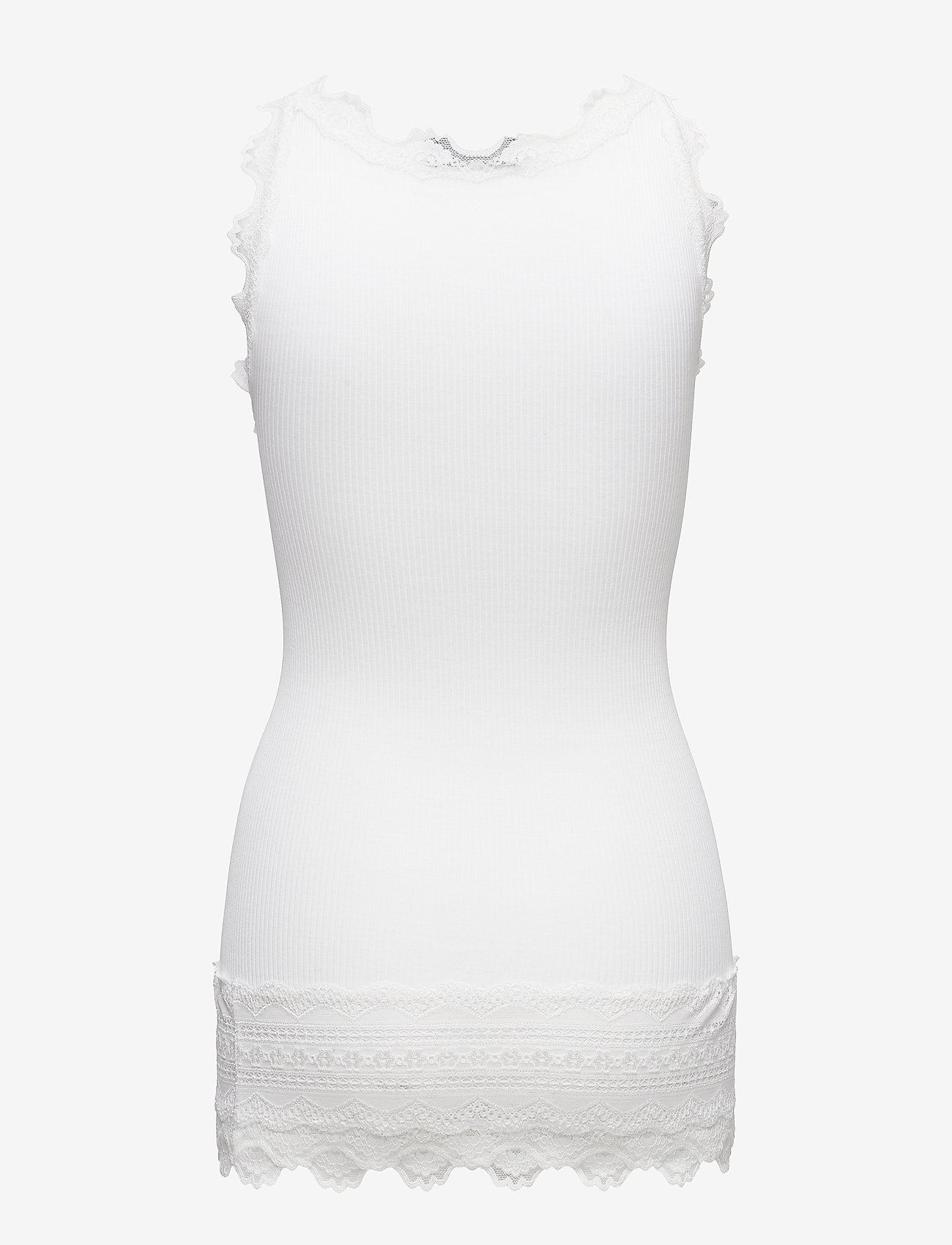 Rosemunde - Silk top w/ lace - laveste priser - new white - 1