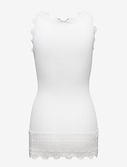 Rosemunde - Silk top w/ lace - sleeveless tops - new white - 1