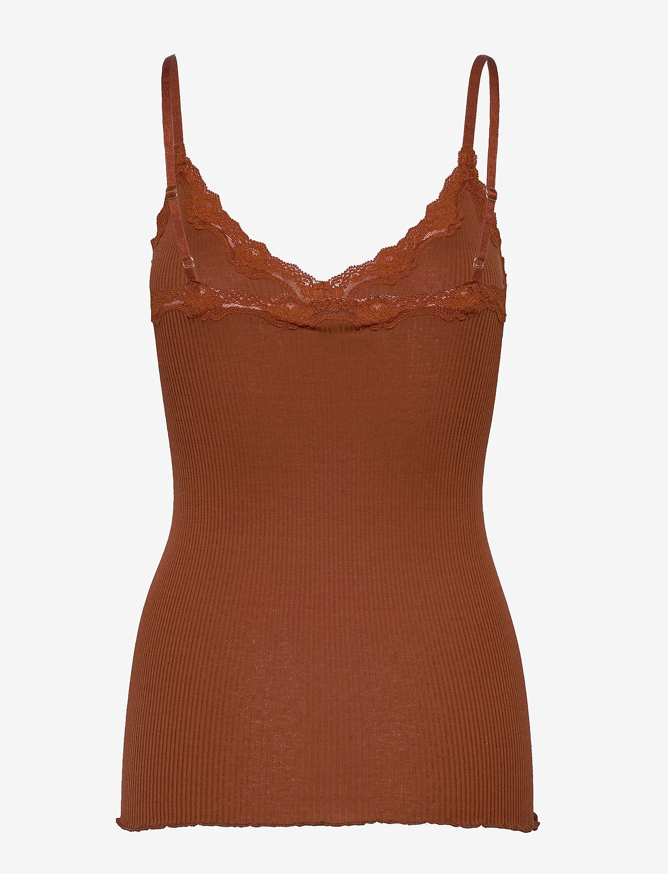 Rosemunde - Silk strap top regular w/rev vintag - amber brown - 1