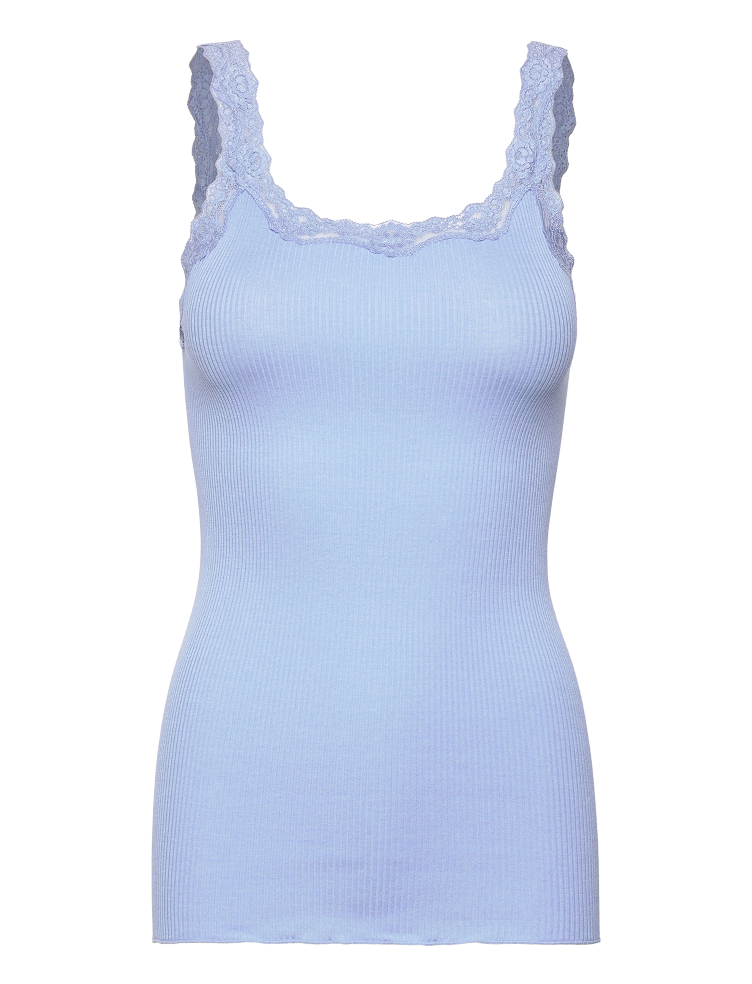 Rosemunde - RWBabette Silk SL Deep Back Lace To - topy bez rękawów - blue heaven - 1