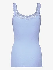 Rosemunde - Silk top w/ lace - laveste priser - blue heaven - 1