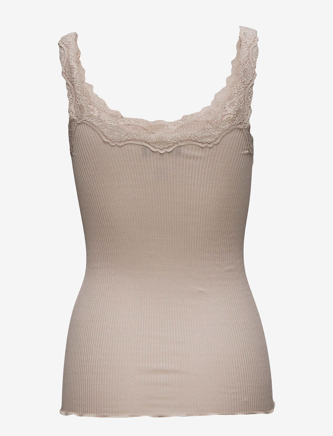 Rosemunde - RWBabette Silk SL Deep Back Lace Top - tanktops - cacao - 1