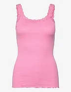 Silk top w/ lace - DOLLY PINK