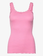 Rosemunde - Silk top w/ lace - sleeveless tops - dolly pink - 0